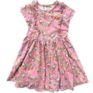 Mini Boden Pink Butterfly Print Dress